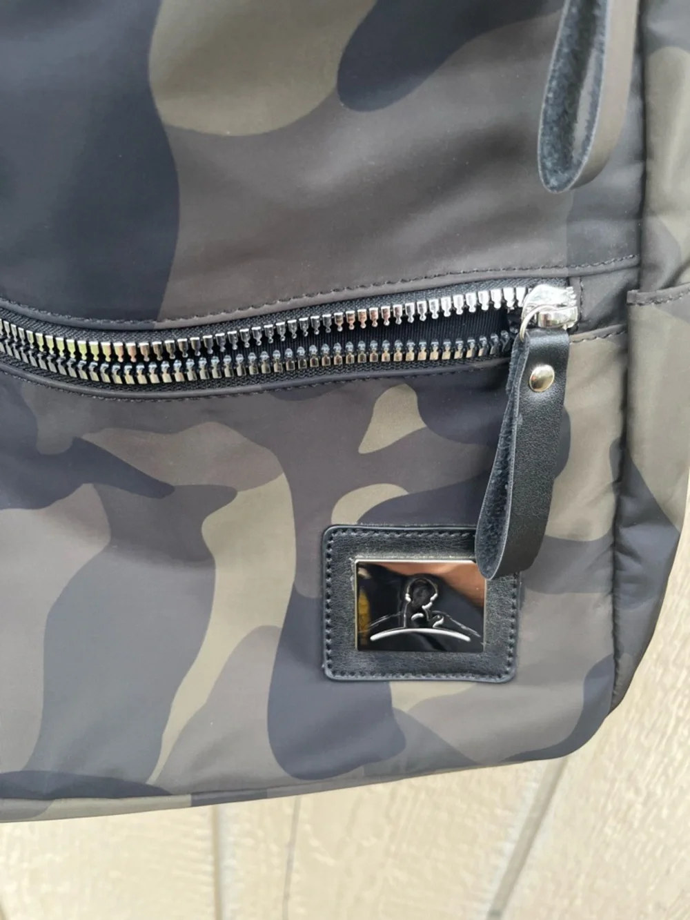 Camo Convertible Crossbody Shoulder Bag Backpack Green Brown